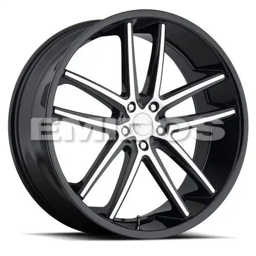 Cavallo CLV-4 Gloss Black & Machined 5x120 20R 10 74.1 42