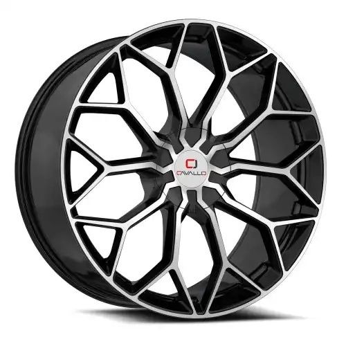 Cavallo CLV-44 Gloss Black & Machined 6x135/139.7 22R 9.5 108 25
