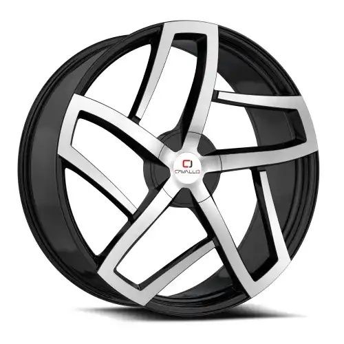 Cavallo CLV-50 Gloss Black & Machined 5x114.3/120 18R 8 74.1 35