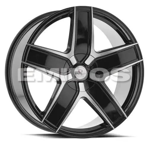 Cavallo CLV-C-31 Gloss Black & Machined 5x108/114.3 20R 8.5 74.1 35