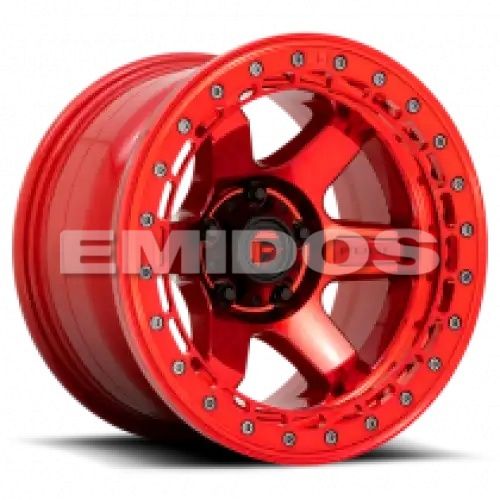 FUEL D123 BLOCK BEADLOCK CANDY RED W/ CANDY RED RING 6x135 17R 8.5 87.1 BNK
