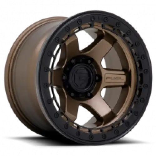 FUEL D124 BLOCK BEADLOCK MATTE BRONZE W/ MATTE BLACK RING 6x135 17R 8.5 87.1 BNK