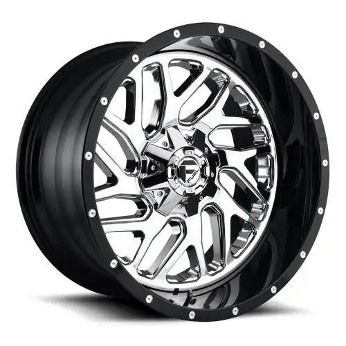 FUEL D211 TRITON CHROME PLATED GLOSS BLACK LIP 8x170 22R 12 125.1 -44