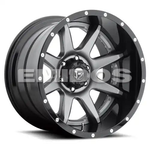 FUEL D238 RAMPAGE MATTE GUN METAL BLACK LIP 6x135 22R 10 87.1 -11
