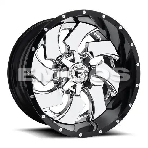 FUEL D240 CLEAVER CHROME PLATED GLOSS BLACK LIP 5x114.3/127 20R 10 78.1 -19