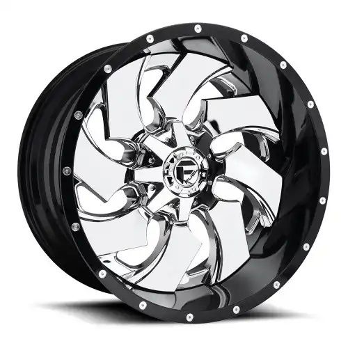 FUEL D240 CLEAVER CHROME PLATED GLOSS BLACK LIP 6x135/139.7 20R 12 106.1 -44