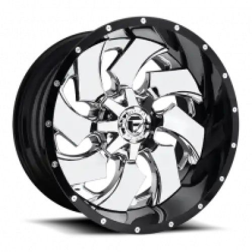 FUEL D240 CLEAVER CHROME PLATED GLOSS BLACK LIP 5x139.7/150 20R 9 110.1 20