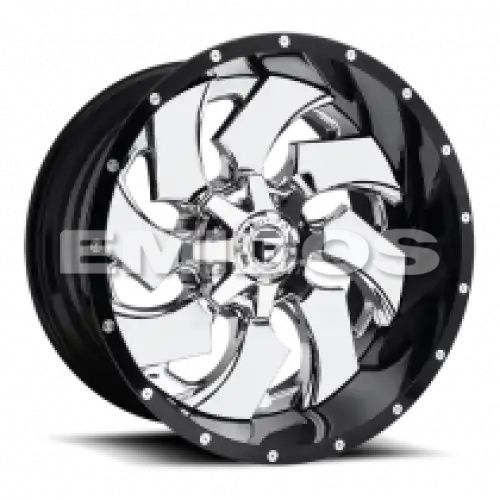 FUEL D240 CLEAVER CHROME PLATED GLOSS BLACK LIP 8x165.1 20R 9 125.1 20