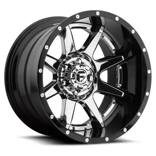 FUEL D247 RAMPAGE CHROME PLATED GLOSS BLACK LIP 6x139.7 20R 10 108 -19