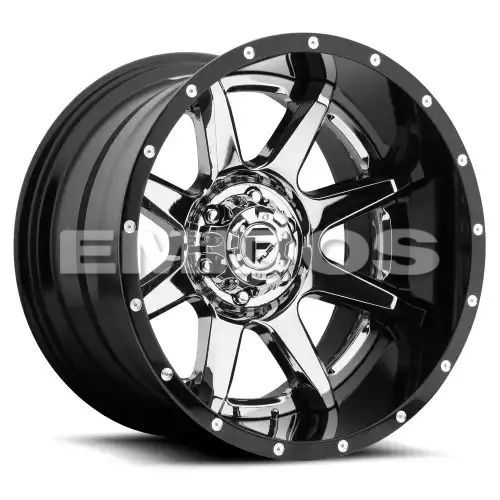 FUEL D247 RAMPAGE CHROME PLATED GLOSS BLACK LIP 6x139.7 20R 10 108 -19