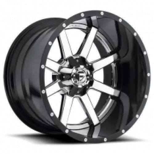 FUEL D260 MAVERICK CHROME PLATED GLOSS BLACK LIP 8x165.1 24R 14 125.1 -75