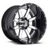 FUEL D260 MAVERICK CHROME PLATED GLOSS BLACK LIP 8x165.1 24R 16 125.1 -100