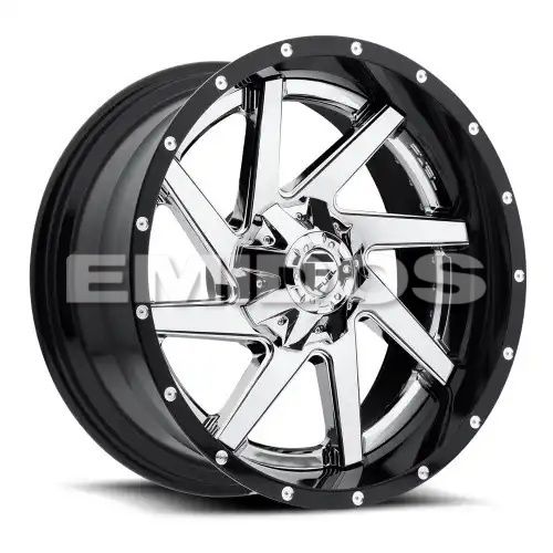 FUEL D263 RENEGADE CHROME PLATED GLOSS BLACK LIP 8x165.1 22R 10 125.1 6