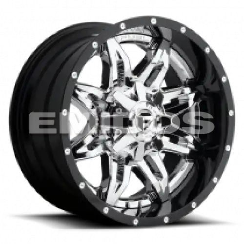 FUEL D266 LETHAL CHROME PLATED GLOSS BLACK LIP 6x135/139.7 20R 10 106.1 -19