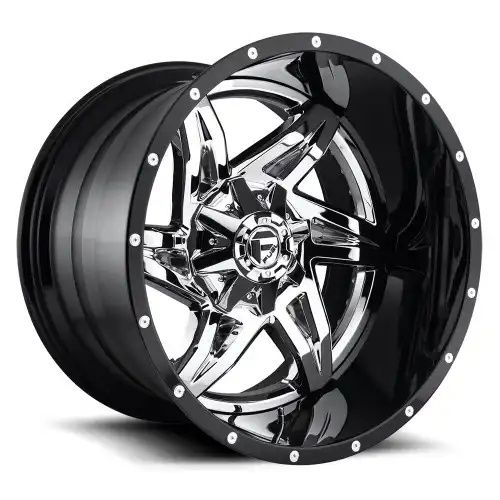 FUEL D272 ROCKER CHROME PLATED GLOSS BLACK LIP 6x135/139.7 22R 10 106.1 -13