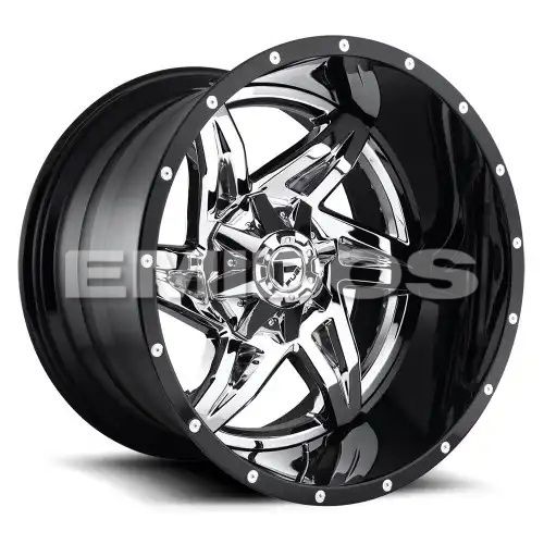 FUEL D272 ROCKER CHROME PLATED GLOSS BLACK LIP 8x170 22R 12 125.1 -44