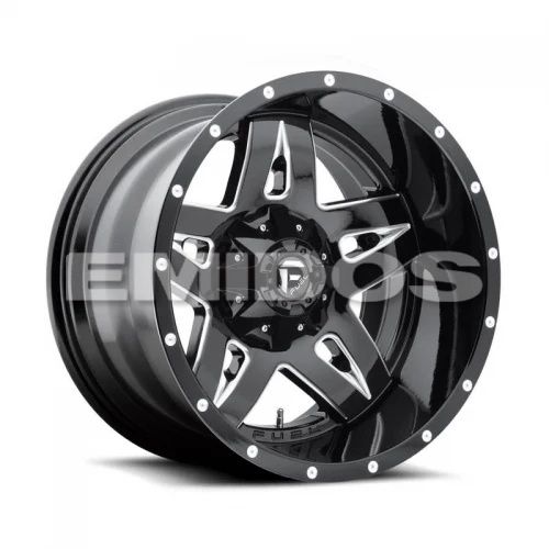 FUEL D554 FULL BLOWN GLOSS BLACK MILLED 8x165.1 20R 10 125.1 -12