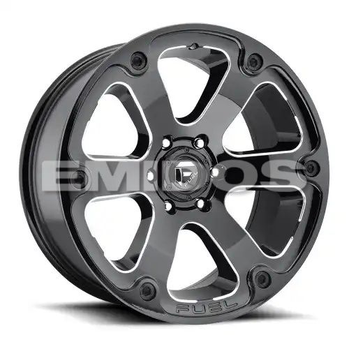 FUEL D562 BEAST GLOSS BLACK MILLED 6x139.7 18R 9 108 -12