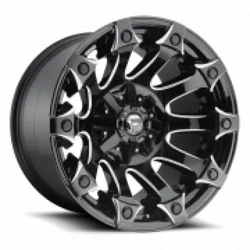 FUEL D578 BATTLE AXE GLOSS BLACK MILLED 8x165.1 20R 12 125.1 -44