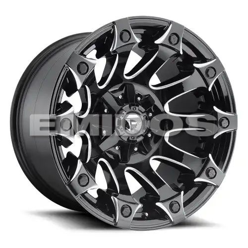 FUEL D578 BATTLE AXE GLOSS BLACK MILLED 8x170 20R 9 125.1 1