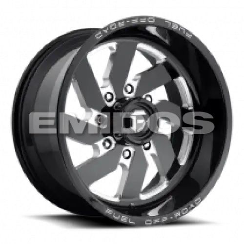 FUEL D582 TURBO GLOSS BLACK MILLED 8x180 20R 9 124.2 20