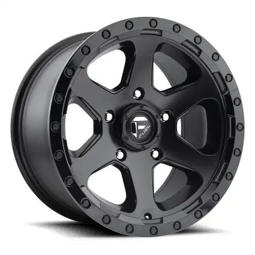 FUEL D589 RIPPER MATTE BLACK GLOSS BLACK LIP 6x139.7 16R 8 108 1