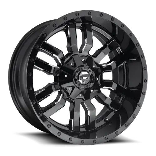 FUEL D595 SLEDGE GLOSS BLACK MILLED 6x135/139.7 20R 10 106.1 -18