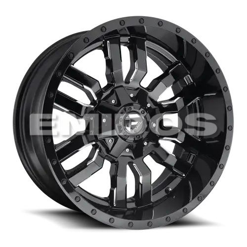 FUEL D595 SLEDGE GLOSS BLACK MILLED 6x135/139.7 20R 10 106.1 -18