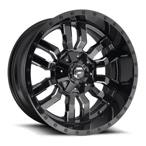 FUEL D595 SLEDGE GLOSS BLACK MILLED 5x139.7/150 20R 9 110.1 1