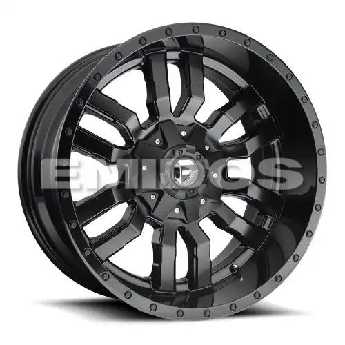 FUEL D596 SLEDGE MATTE BLACK GLOSS BLACK LIP 5x114.3/127 17R 9 78.1 -12