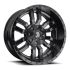 FUEL D596 SLEDGE MATTE BLACK GLOSS BLACK LIP 6x135/139.7 17R 9 106.1 2