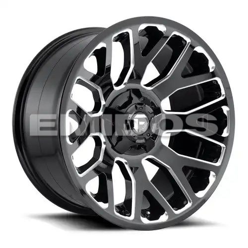 FUEL D607 WARRIOR GLOSS BLACK MILLED 8x180 20R 9 124.2 1