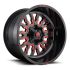 FUEL D612 STROKE GLOSS BLACK RED TINTED CLEAR 8x165.1 18R 9 125.1 -12
