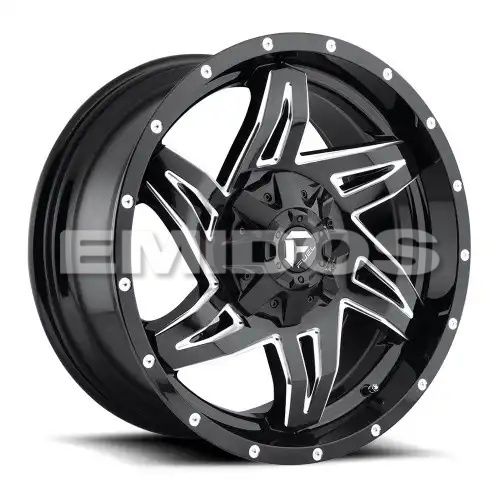 FUEL D613 ROCKER GLOSS BLACK MILLED 8x165.1 20R 9 125.1 1