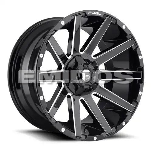 FUEL D615 CONTRA GLOSS BLACK MILLED 6x135/139.7 20R 9 106.1 2