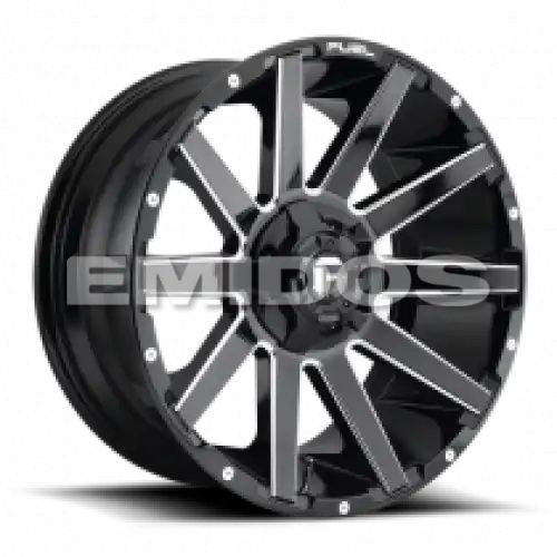 FUEL D615 CONTRA GLOSS BLACK MILLED 6x135/139.7 20R 9 106.1 1