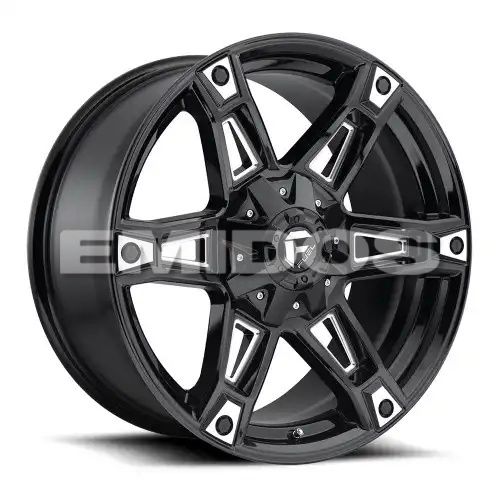 FUEL D622 DAKAR GLOSS BLACK MILLED 5x114.3/127 20R 9 78.1 1
