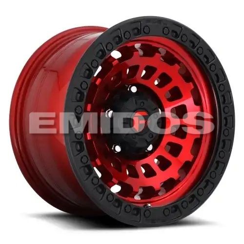 FUEL D632 ZEPHYR CANDY RED BLACK BEAD RING 8x170 20R 9 125.1 1