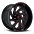 FUEL D638 VORTEX GLOSS BLACK RED TINTED CLEAR 5x127 20R 10 78.1 -18