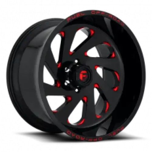 FUEL D638 VORTEX GLOSS BLACK RED TINTED CLEAR 6x139.7 20R 10 106.1 -18