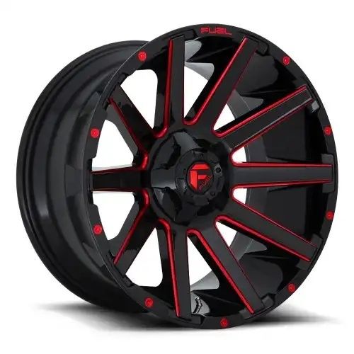FUEL D643 CONTRA GLOSS BLACK RED TINTED CLEAR 8x170 20R 9 125.1 1