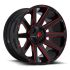 FUEL D643 CONTRA GLOSS BLACK RED TINTED CLEAR 8x180 20R 9 124.2 20