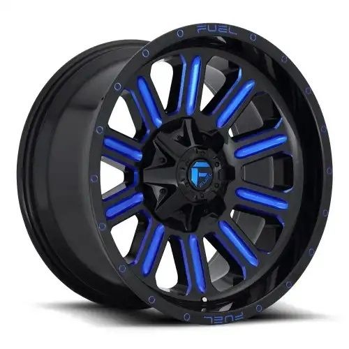 FUEL D646 HARDLINE GLOSS BLACK BLUE TINTED CLEAR 6x135/139.7 20R 9 106.1 20