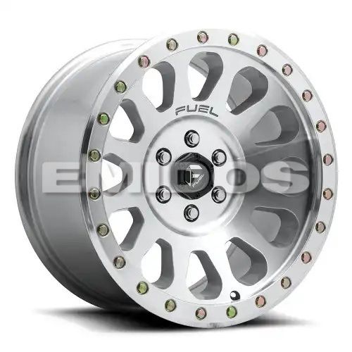 FUEL D647 VECTOR DIAMOND CUT MACHINED W/ CLEAR COAT 6x139.7 17R 8.5 108 7