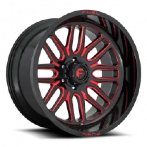 FUEL D663 IGNITE GLOSS BLACK RED TINTED CLEAR 8x180 22R 10 124.2 -18