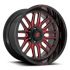 FUEL D663 IGNITE GLOSS BLACK RED TINTED CLEAR 8x170 22R 12 125.1 -43