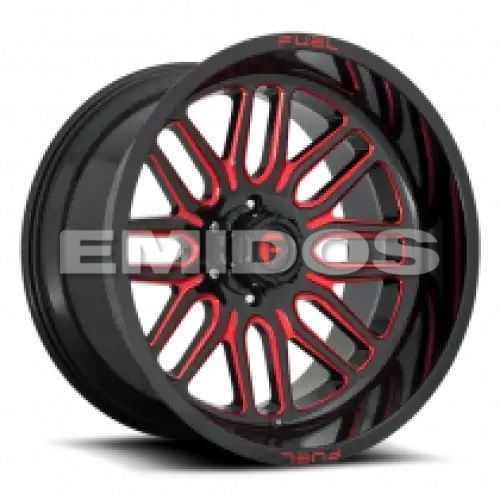 FUEL D663 IGNITE GLOSS BLACK RED TINTED CLEAR 8x180 22R 12 124.2 -43