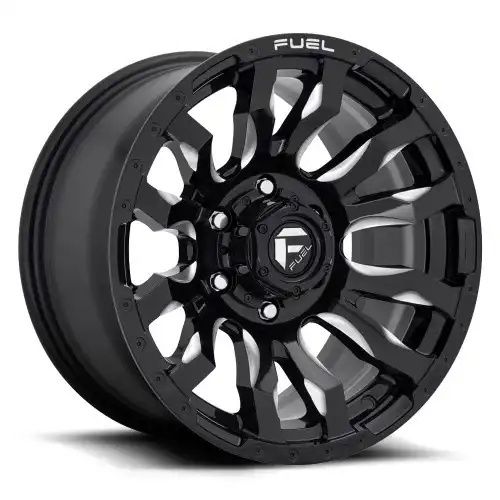 FUEL D673 BLITZ GLOSS BLACK MILLED 6x139.7 17R 9 106.1 1