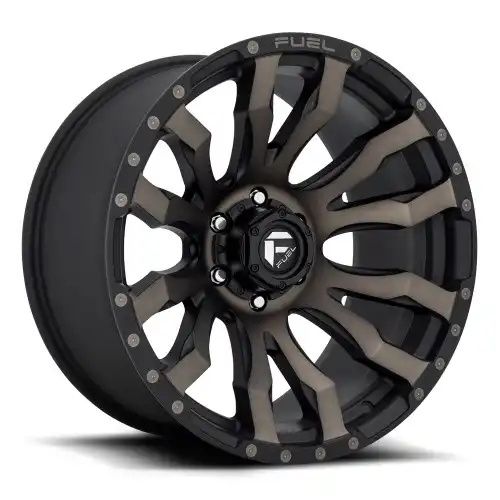 FUEL D674 BLITZ MATTE BLACK DOUBLE DARK TINT 6x135 17R 9 87.1 1