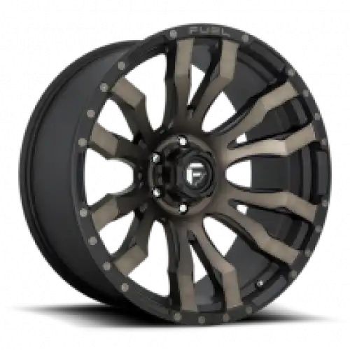 FUEL D674 BLITZ MATTE BLACK DOUBLE DARK TINT 6x139.7 20R 12 106.1 -44